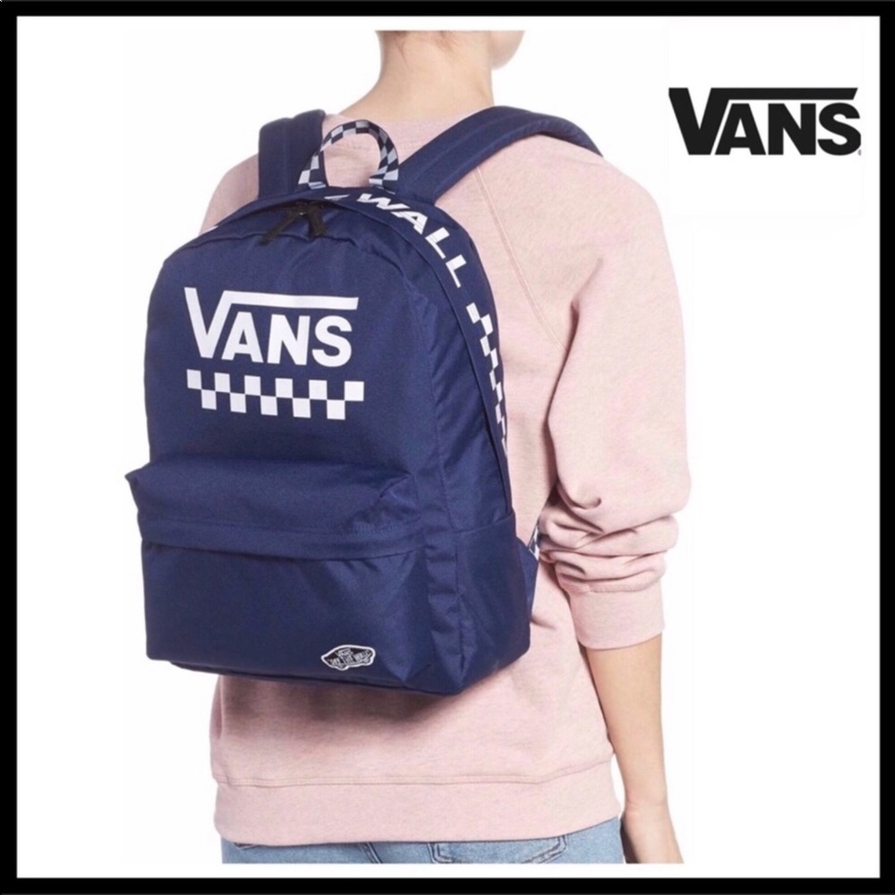 VANS LOGO SKATER LARGE CAMPUS TRAVEL BACKPACK - Picture 8 of 8